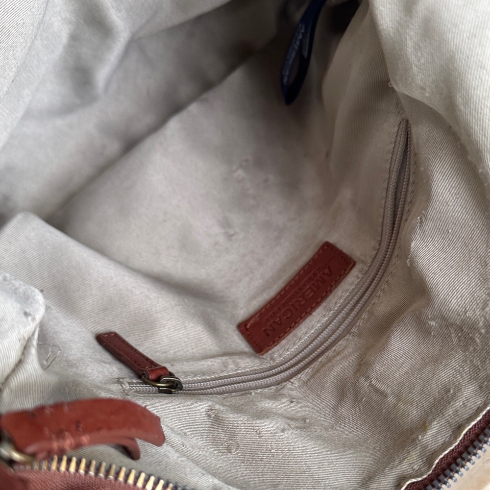 American Leather Co. Jordan Messenger Crossbody in the color Brandy - Picture 10 of 12
